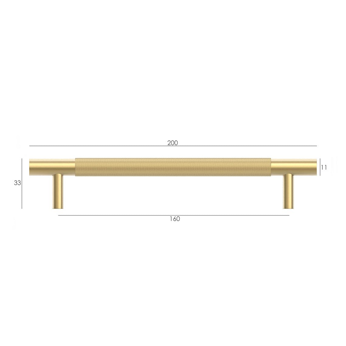 NORD - Brushed Brass Handle (Premium Solid Brass Construction) (All Sizes)