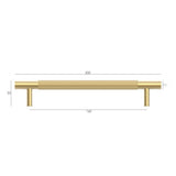 NORD - Brushed Brass Handle (Premium Solid Brass Construction) (All Sizes)