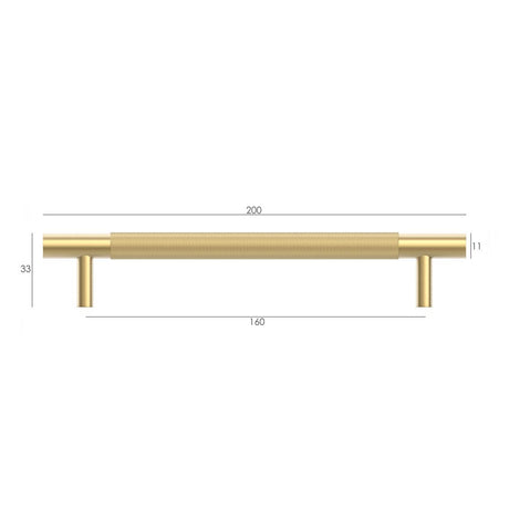 NORD - Brushed Brass Handle (Premium Solid Brass Construction) (All Sizes)