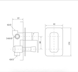 Nova Wall Mixer with Bottom Diverter (Brushed Nickel)
