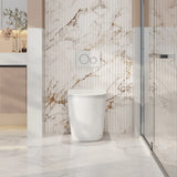 Raul99 Rimless Wall Faced Floor Toilet Pan (Matte White)