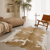 Natural Cow Hide Beige White