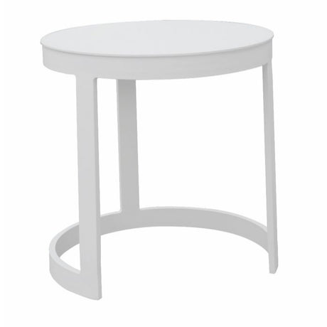 Neverland Outdoor Aluminium Round Side Table 52 cm in Charcoal/White
