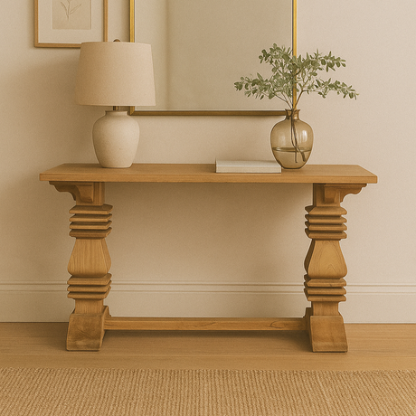 Newland Console Solid White Cedar  Table - 1.83m