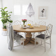 Newland Round Solid Wood  Pedestal Table - 1.5m