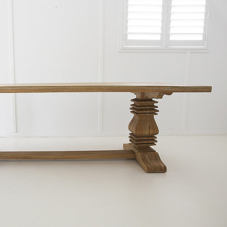 Newland Solid Wood Pedestal Table - 2.4m