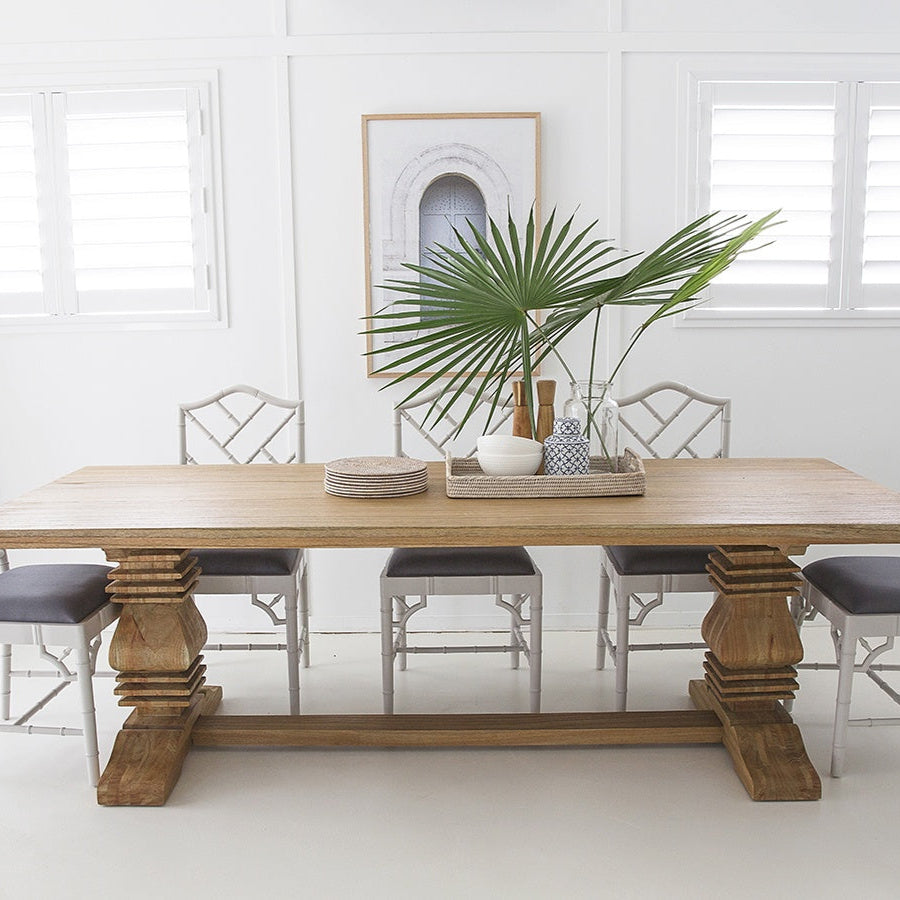 Newland Solid Wood Pedestal Table - 2.4m
