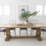 Newland Solid Wood Pedestal Table - 2.4m