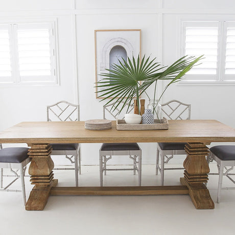 Newland Solid Wood Pedestal Table - 2.4m
