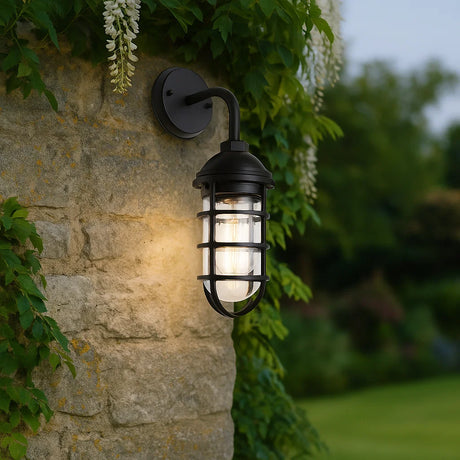 Newport Exterior Wall Light Black IP44