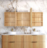 Newport Shaving Cabinet-Woodland Oak-Soft Square 900-1200-1500-1800