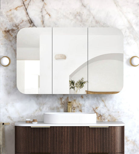 Newport Soft Square Sable Walnut Shaving Cabinet