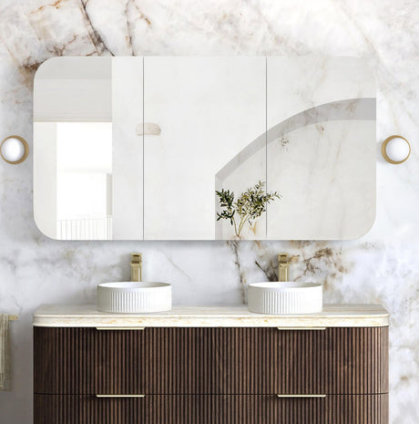 Newport Soft Square Sable Walnut Shaving Cabinet