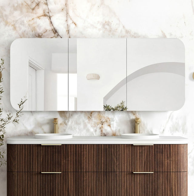 Newport Soft Square Sable Walnut Shaving Cabinet