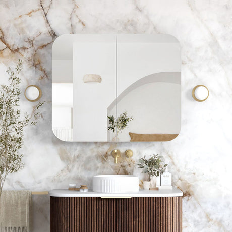 Newport Soft Square Sable Walnut Shaving Cabinet