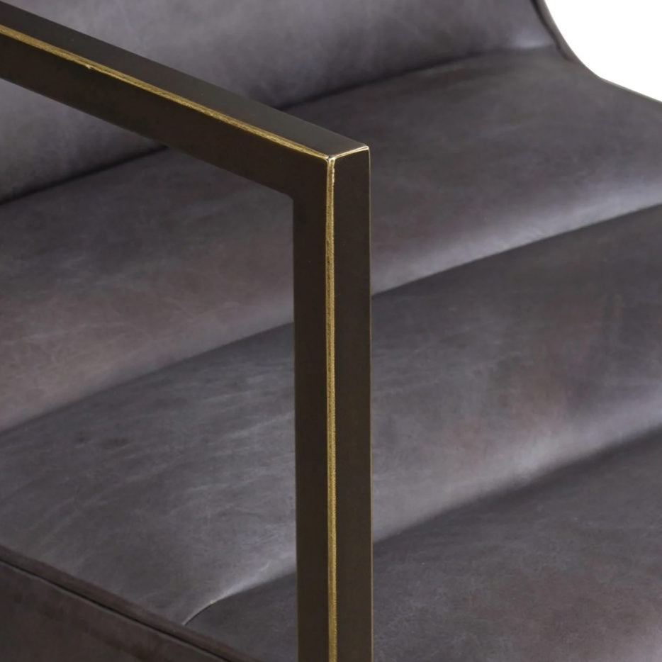 Nolan Oiled Bronze Armchair - 0.84m