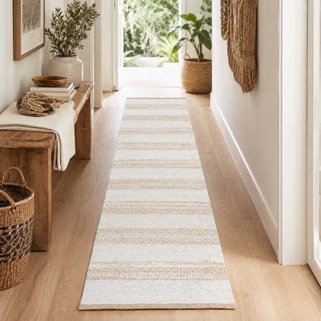Noosa 555 Natural White Runner Rug