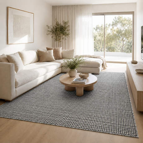 Nordic Charcoal Grey Reversible Wool Rug