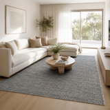 Nordic Teal Blue Reversible Wool Rug