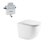 Norton99 Wall Faced Floor Toilet Pan (Gloss White)