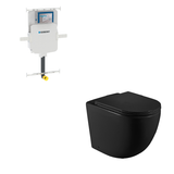 Norton99 Wall Faced Floor Toilet Pan (Matte Black)