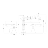 Nova II Basin Mixer Lead Free Drawing