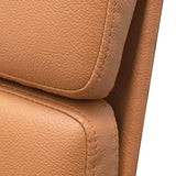 Calibre COC6404-YS Low Back Office Chair - Saddle Tan in Black Frame
