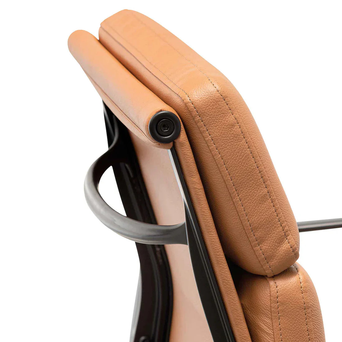 Calibre COC6404-YS Low Back Office Chair - Saddle Tan in Black Frame