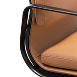 Calibre COC6404-YS Low Back Office Chair - Saddle Tan in Black Frame