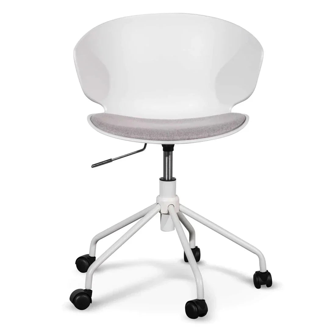 Calibre COC6507-LF White Office Chair - Light Grey Seat