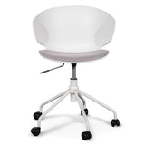Calibre COC6507-LF White Office Chair - Light Grey Seat