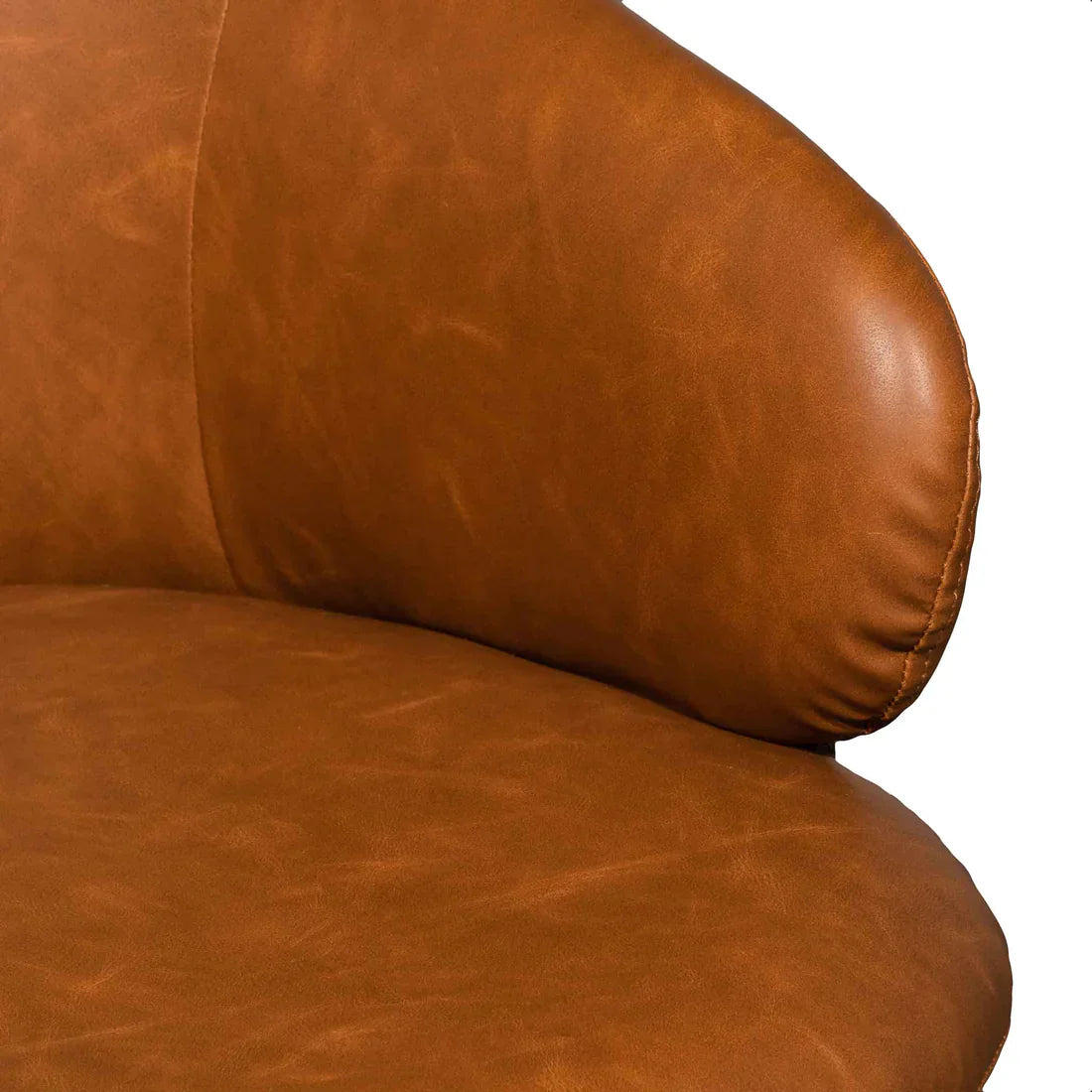 Calibre COC6510-LF Office Chair - Vintage Tan with Black Base