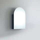 OLIVIA Shaving Cabinet Arch Mirror Matte Black (600mm)