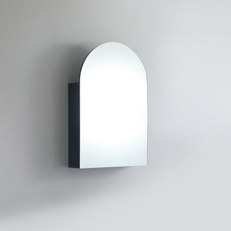 OLIVIA Shaving Cabinet Arch Mirror Matte Black (600mm)