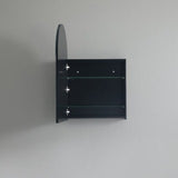 OLIVIA Shaving Cabinet Arch Mirror Matte Black (600mm)