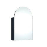 OLIVIA Shaving Cabinet Arch Mirror Matte Black (600mm)