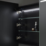 Olivia Front-Lit LED Shaving Cabinet 900/1200/1500mm Matte White/Black