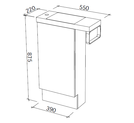 Timberline OSCAR Single Bowl Floor Standing Vanity (All Sizes)