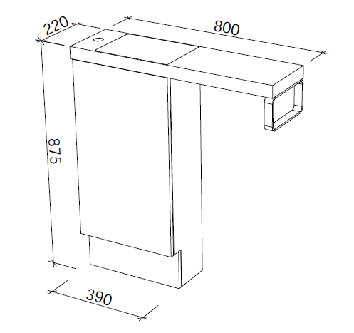 Timberline OSCAR Single Bowl Floor Standing Vanity (All Sizes)