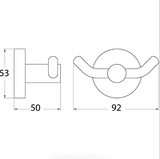 Otus Double Robe Hook (Chrome)