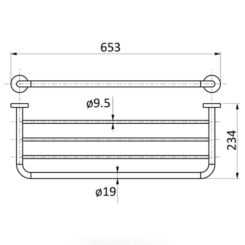 Otus Bath Towel Rack (Chrome)