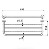 Otus Bath Towel Rack (Chrome)