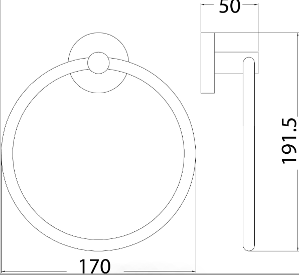 Otus Towel Ring 170mm
