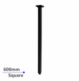 Blaze Square Ceiling Shower Arm 600mm - Black
