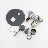 LUCID PIN Round Shower Bath Mixer Diverter - Brushed Gun Metal
