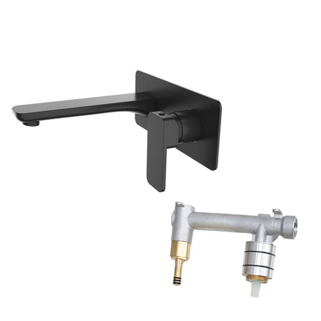IVANO Bathtub Basin Wall Mixer With Spout - Black