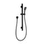 3 Functions Square Hand Held Shower Set With Rail - Black