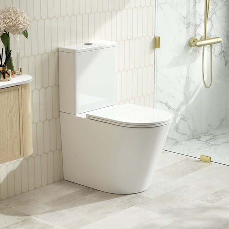 OXFORD Back-to-Wall Toilet Suite (Gloss White)