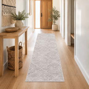 Oasis Kenza Contemporary Silver Runner Rug