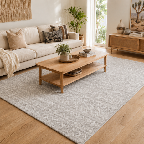 Oasis Nadia Grey Rustic Tribal Rug